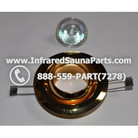 COMPLETE LIGHT ASSEMBLY 110V / 120V - COMPLETE LIGHT ASSEMBLY 1 HOUSING IN GOLD FINISH WITH 1 BULB 110V 120V 2
